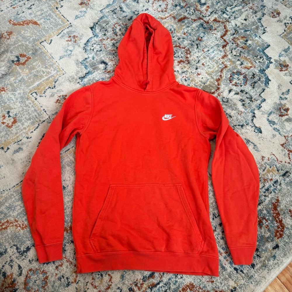 Nike Men’s Orange Long Sleeve Hoodie Size Small